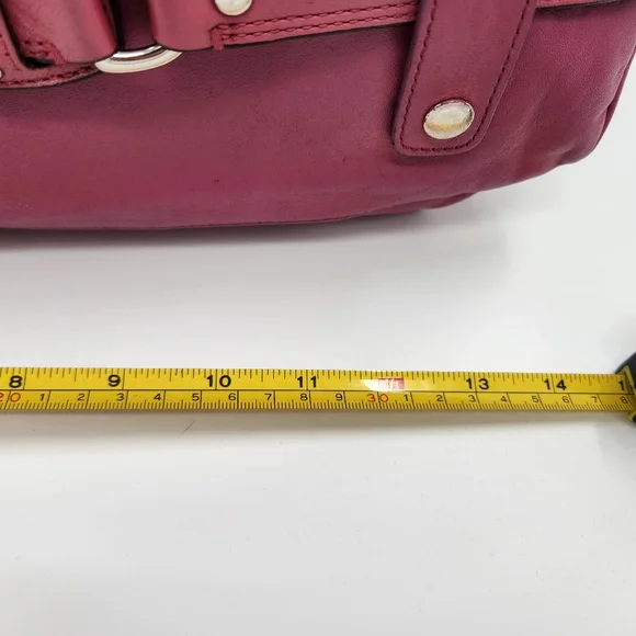 Coach Ashley Pink Leather Satchel handbag w crossbody - Picture 7 of 7